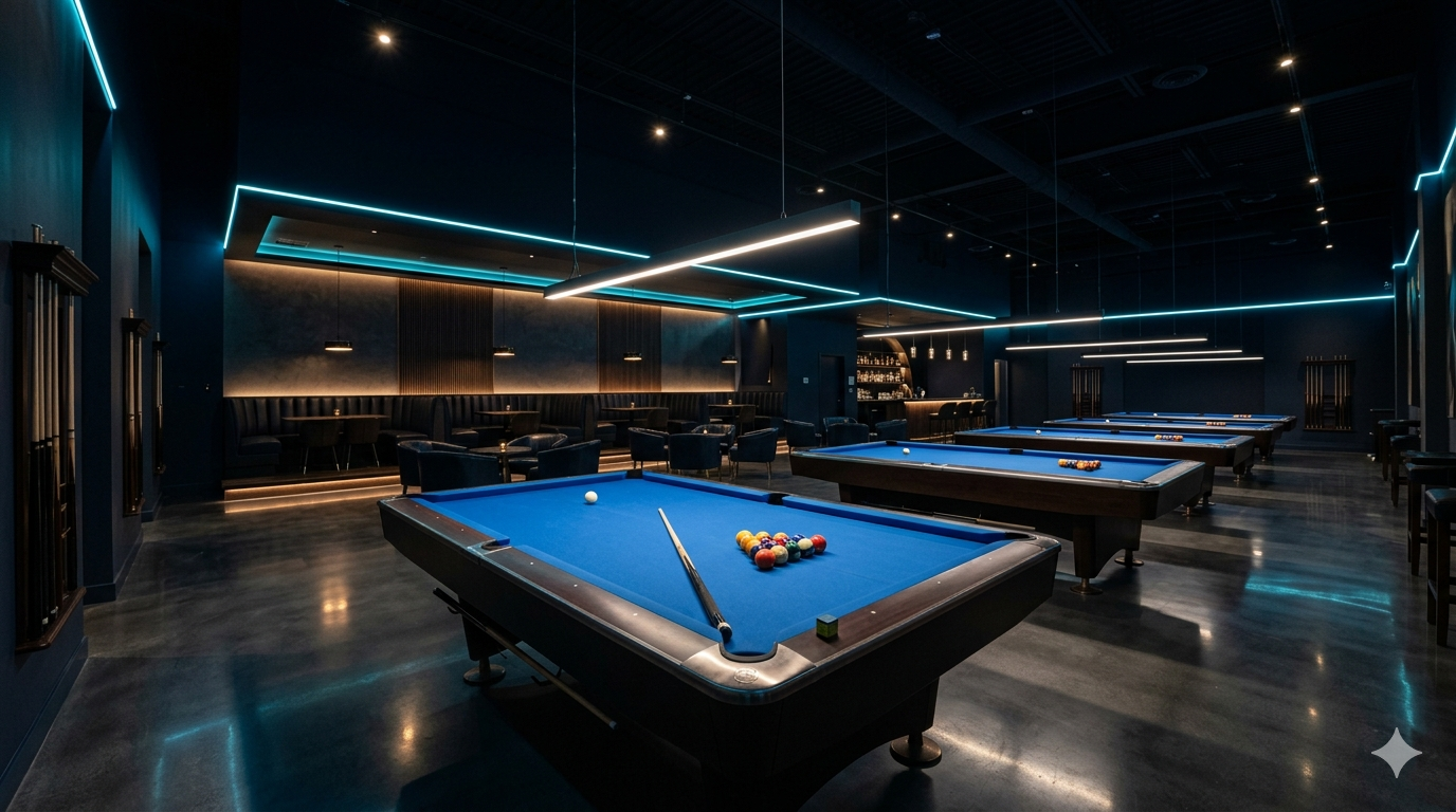 Screenshot portfolio website DX Billiards