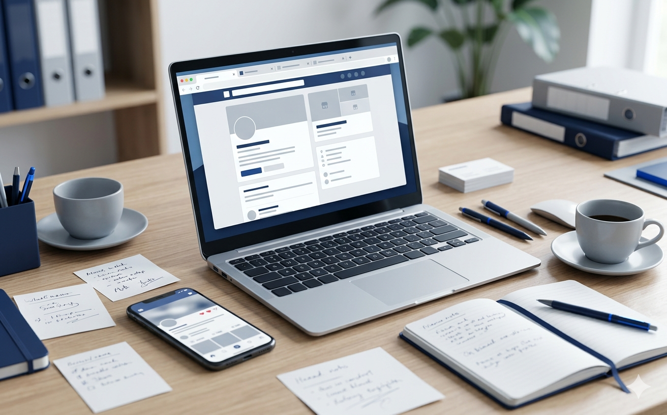 Ilustrasi bisnis yang membutuhkan website profesional